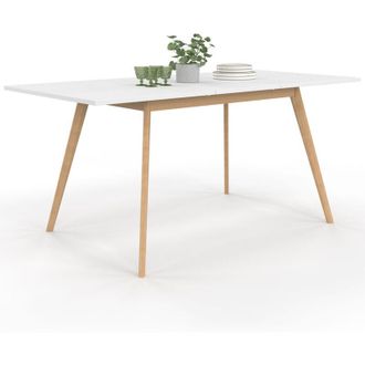 IDMarket Tavolo scandinavo allungabile inga 120-160 cm bianco