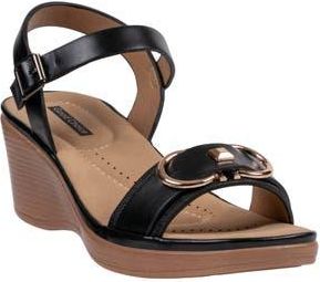 Good Choice Shoes Nava Wedge Sandal in Black at Nordstrom Rack, Size 6.5
