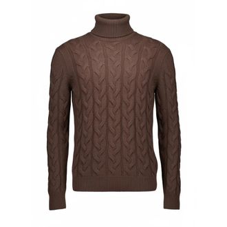 Gran Sasso Kabel coltrui - Heren - Truien - Bruin - Maat: 2XL Wol