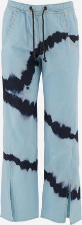 DON'T @ ME Womens Jeans Cotton Tie-Dye Light Blue
