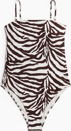 H&M Bandeau-Badeanzug mit wattierten Cups - White