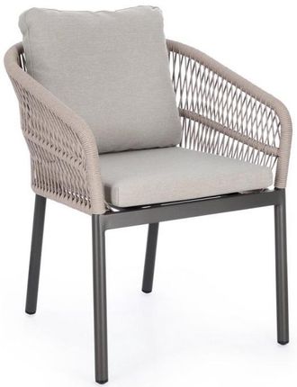 BIZZOTTO Premium Outdoor Stuhl Galdana mit Armlehnen - Anthrazit/Beige