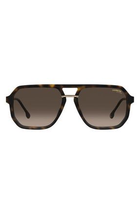 Carrera Victory 58mm Gradient Rectangular Sunglasses in Havana/Brown Sf at Nordstrom