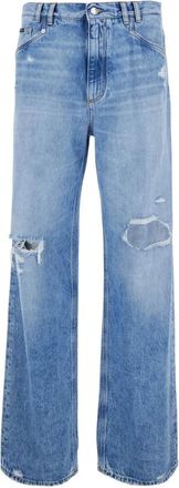 Dolce & Gabbana Jeans, Heren, Blauw, XL, Denim, Denim Broek