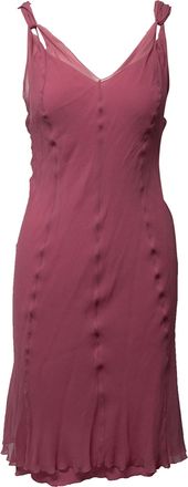 Alberta Ferretti Midi Dress in Pink Silk