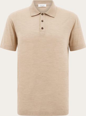 Ferragamo Men Silk polo shirt Beige