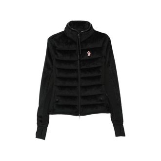 Moncler Black Qulited Mock Collar Jacket
