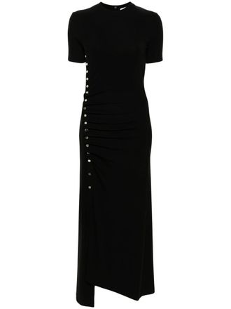Paco Rabanne Draped Long Black Dress