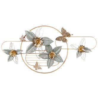 Beliani Beliani - Decoraci&oacute;n De Pared Moderna De Hierro Hecho A Mano Adorno Dorado Tantalum