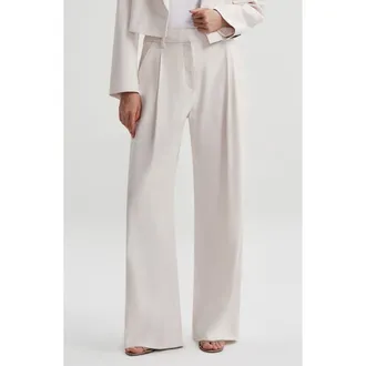 A.L.C. Winston Linen Blend Pants in Buttercream at Nordstrom, Size 10