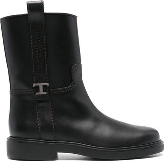 Tod's Black Leather Boots