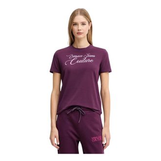 Versace Jeans Couture Dames, Tops, Paars, Maat: XS Katoen