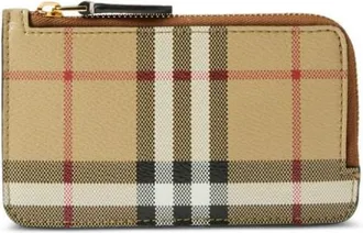 Burberry Beige Vintage-Check print zipped wallet