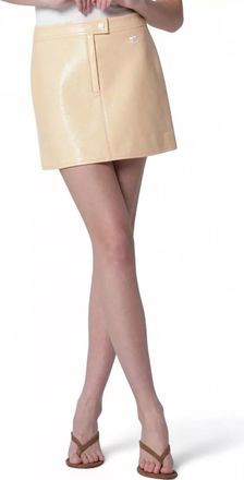 Courr&egrave;ges shiny finish shorts front seam detail