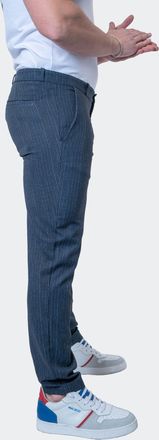 Maceoo 4-Way Stretch Pants Lines Blue