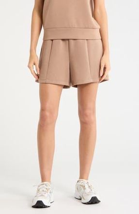 Zella Whisper Knit High Waist Shorts in Tan Portabella at Nordstrom Rack, Size X-Large