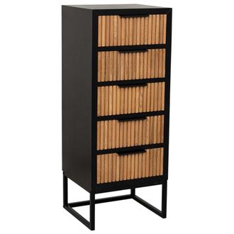 Wanderlust Deco Sinfonier de 5 cajones madera y metal 42x36,5x105h cm