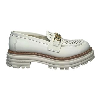 Baldinini Loafers, female, White, Size: 10 US Mocassini Pelle