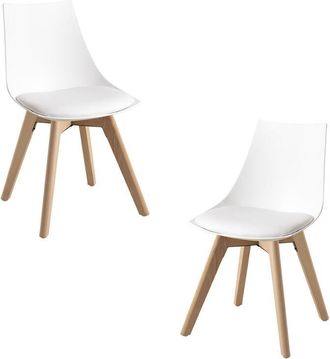Regalos Miguel Regalos Miguel - Packs Sillas Comedor - Pack 2 Sillas Blok - Blanco