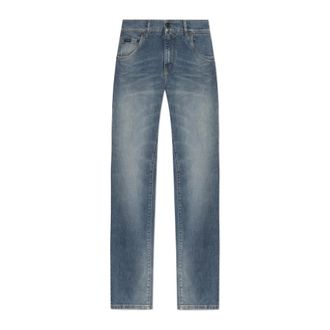 Dolce & Gabbana Slim-fit Jeans - Heren - Jeans - Blauw - Maat: XL Katoen