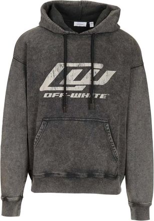 Off-white Hoodies & sweatvesten, Heren, Zwart, S, Katoen, Ow Racing Skate Hoodie