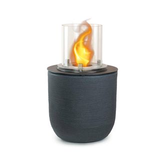 Dmora Chimenea De Bioetanol Dsgarboss, Chimenea Ecol&oacute;gica, Hogar Sin Humo, Calefactor De Etanol, Made In Italy, 35x35 H55 Cm, Negro - Dmora