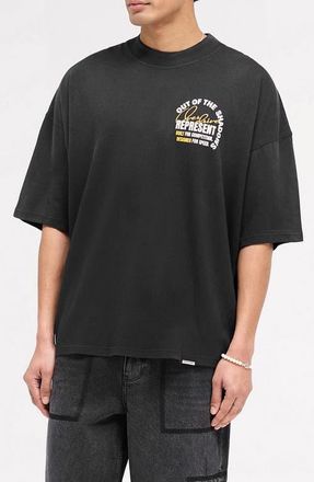 Represent Out of the Shadows Cotton Graphic T-Shirt in Vintage Black at Nordstrom, Size X-Small