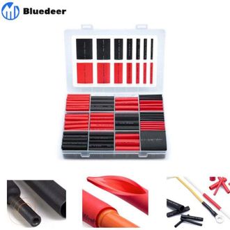 OEM Kit De 400 Tubos Termorretr&aacute;ctiles Impermeables - Tubo Termorretr&aacute;ctil De Doble Pared 3:1 - Recubrimiento Adhesivo - Tubo Termorretr&aacute;ctil - Negro, Roj