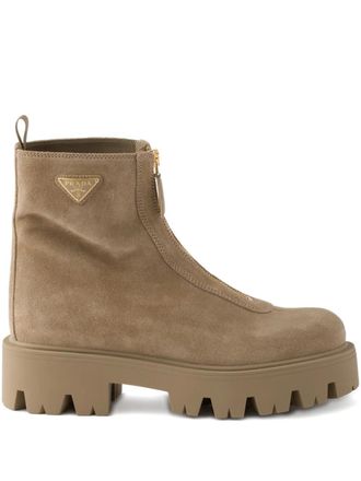 Prada zip boots - Brown