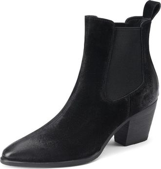 Generic Womens PU Chelsea Boots Pointed Toe Block Heel Ankle Boots Comfortable Non Slip Durable Stylish Elegant for Daily Street Office Work,Black,4.5 UK