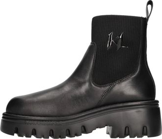 Karl Lagerfeld Laarzen Zwart - Dames - Chelseaboots - Zwart - 40 EU - Leer - Schoenen