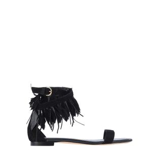 Tod's Tods Feather-Trim Sandals