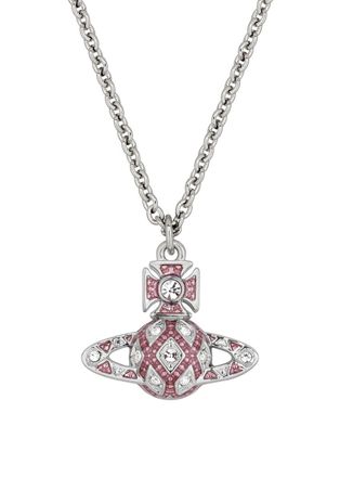 Vivienne Westwood Rachelle bas Relief Crystal-embellished orb Necklace - Silver - One Size