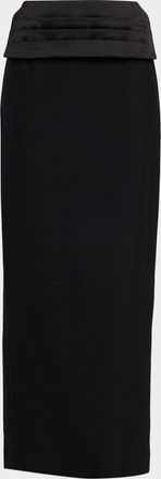 Area Tuxedo Maxi Column Skirt