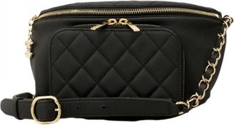 Chanel Black Grained Calfskin Fanny Pack (Pre-Owned)