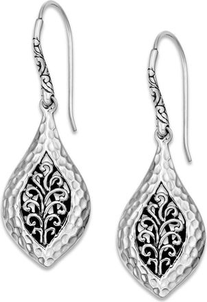 Samuel B. Sterling Silver Filigree Hammered Marquise Drop Earrings at Nordstrom Rack