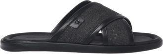 Baldinini Denim Mule - Heren - Sandalen - Zwart - 41 1/2 EU - Denim - Schoenen