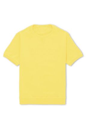 Fortela Ohio Brushed Jersey Short Sleeve Sweatshirt in Yellow at Nordstrom, Size X-Large Eu