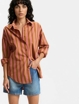 La Redoute Collections Wijd katoenen gestreept shirt, Signature APOLLINE