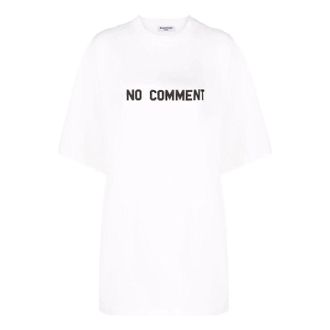 Balenciaga No Comment Cotton T-Shirt White 684155TLVG33307