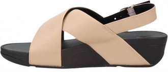 FitFlop Womens Lulu Cross Back-Strap Sandals In Latte Beige