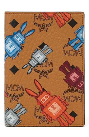 MCM Ottomar Passport Holder in Rabot Visetos in Cognac at Nordstrom