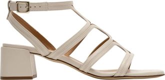Parall&egrave;le Pippa Sandal - Dames - Sandalen met hakken - Beige - 40 EU - Leer - Schoenen