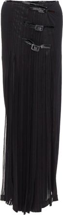 Jean Paul Gaultier Femme Bondage Buckle Detail Plisse Skirt