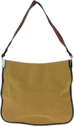 Gucci Pre-owned Shoulder Bags, female, Beige, Size: ONE SIZE Pre-owned Canvas gucci-bags