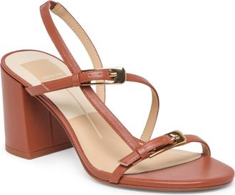 Dolce Vita Faye Slingback Sandal in Cognac Leather at Nordstrom, Size 6.5
