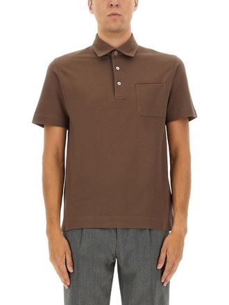 Ermenegildo Zegna Cotton Polo Shirt With Pocket