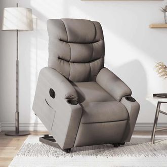 vidaXL Vidaxl - Sill&oacute;n El&eacute;ctrico Reclinable Elevable De Tela Gris Taupe