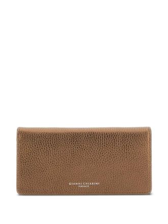 Gianni Chiarini metallic-finish leather wallet - Brown
