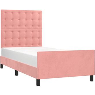 vidaXL Estructura De Cama Sin Colch&oacute;n Terciopelo Rosa 80x200 Cm Vidaxl